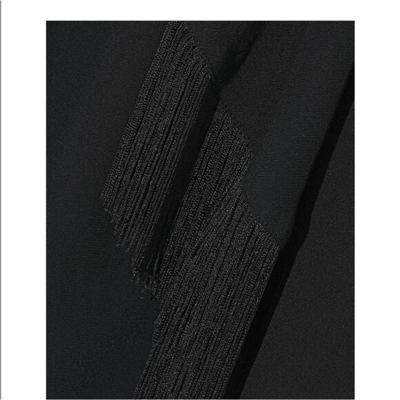 New with tags JOIE Leikyn Fringe Top In Shirt In Caviar/Black, size Medium. - Picture 3 of 14